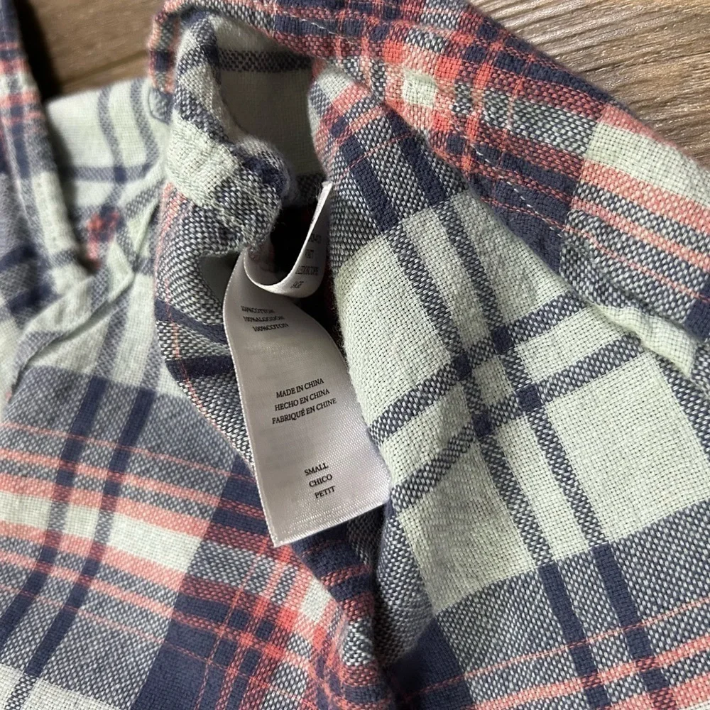 Rails | Lennox Light Flannel Shirt in Aqua Salmon (S) - Picture 9 of 16